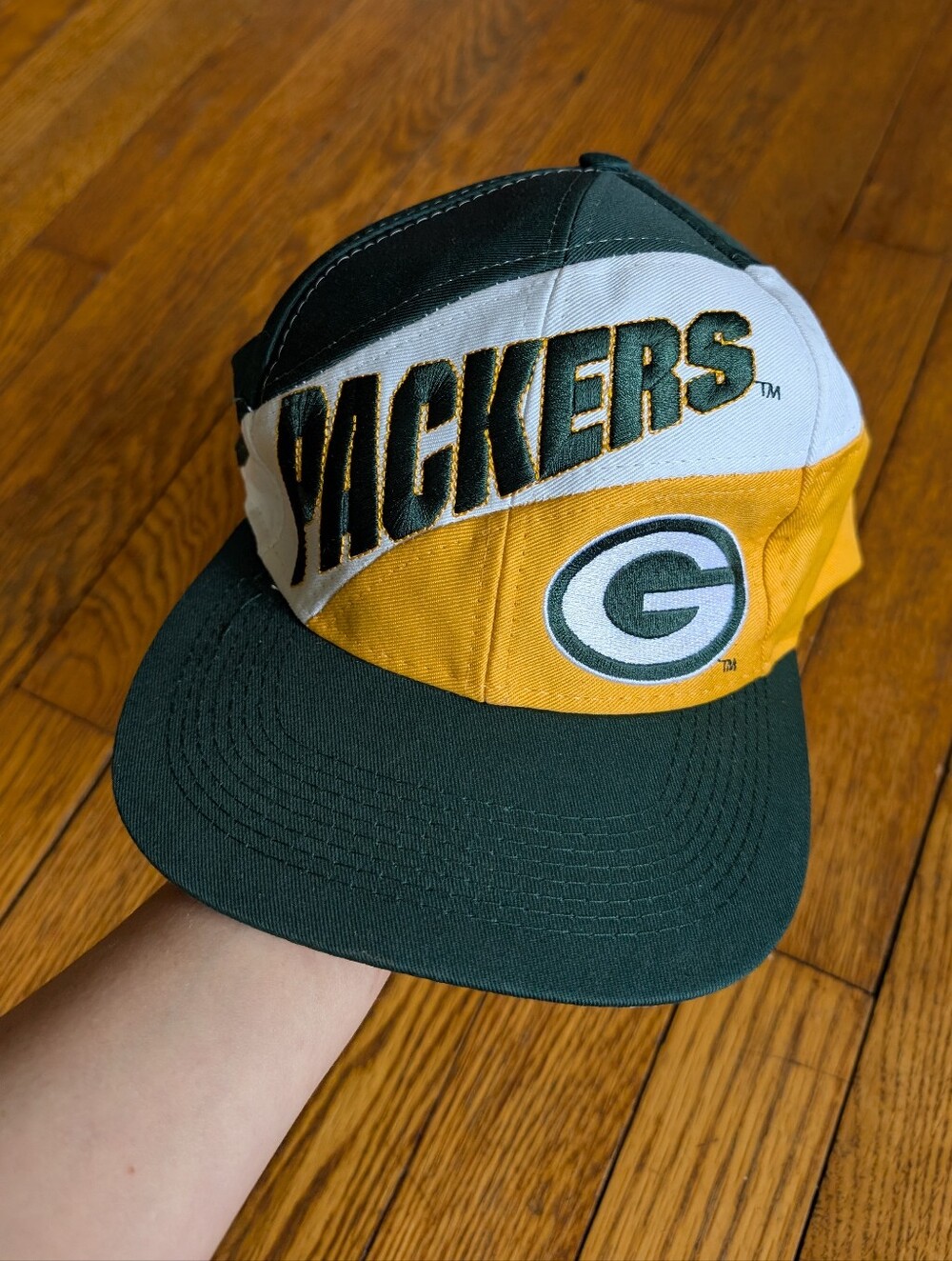 Vintage 90's Green Bay Packers Logo 7 NHL Snapback Hat Cap